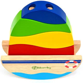 Bloomby Rock and Stack Boat Wooden Toy