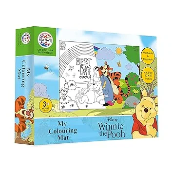 My Coloring Mat Winnie the Pooh | DIY Kit for Kids Big Size Mat 40 x 27 inches