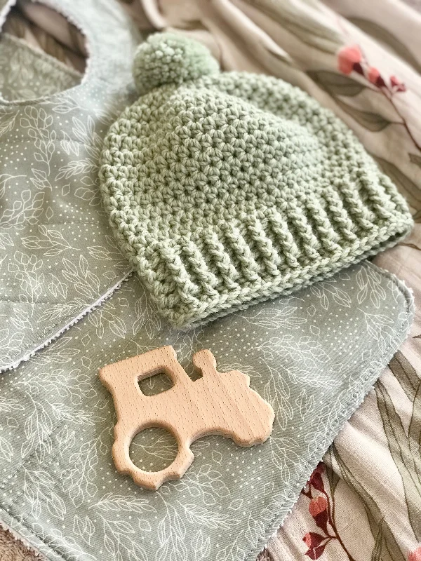 Natural Wooden Tractor Toy Ring