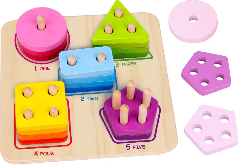 Tooky Toy Wooden Geometric Block Sorter