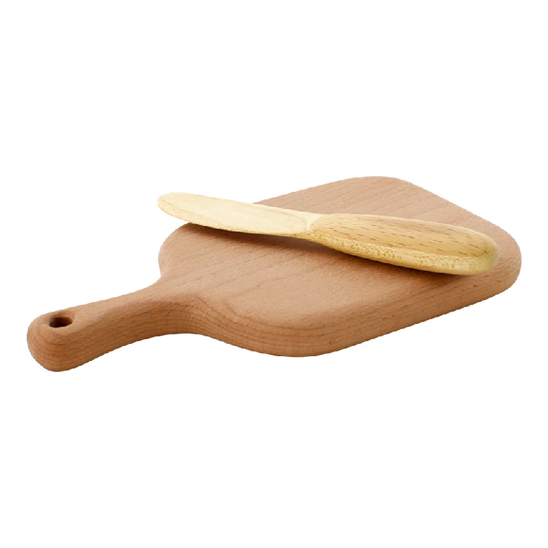 Wooden Chopping Board & Knife