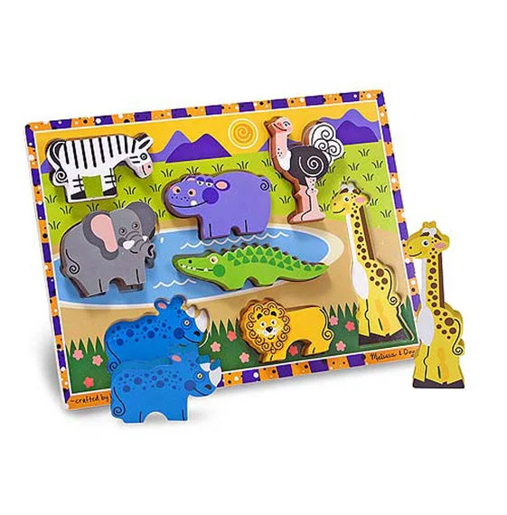 Wooden Chunky Puzzle Safari Animals