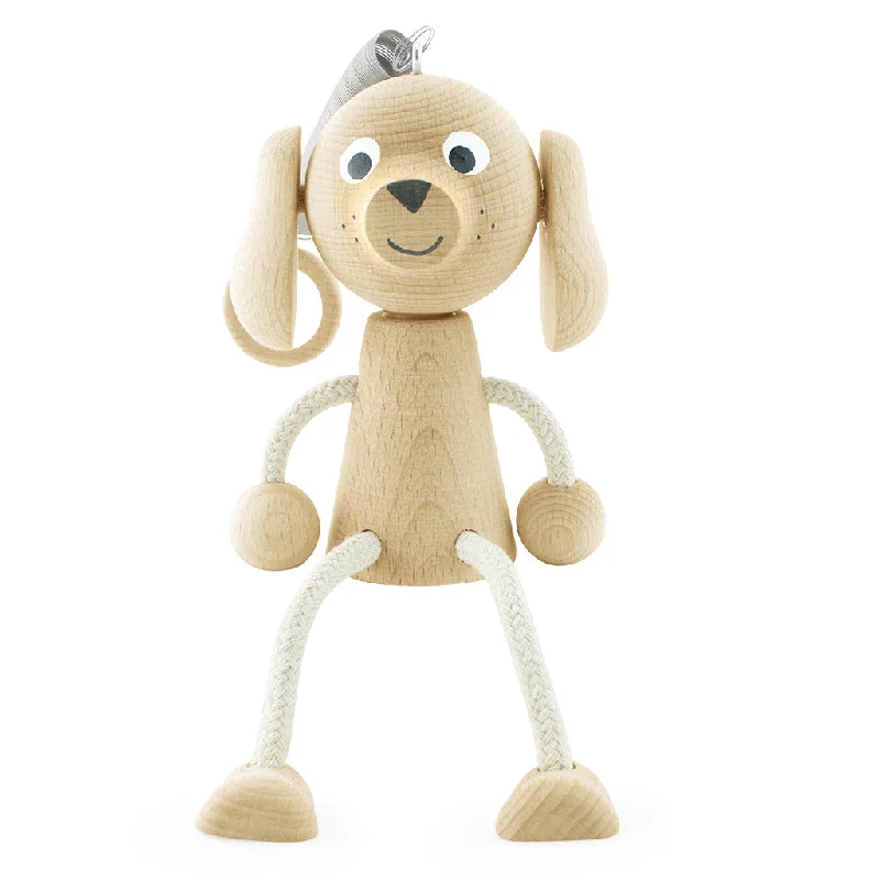 Wooden Dog Toy On Spring - Melody