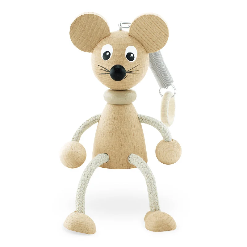 Wooden Mouse On Spring Toy - Huey