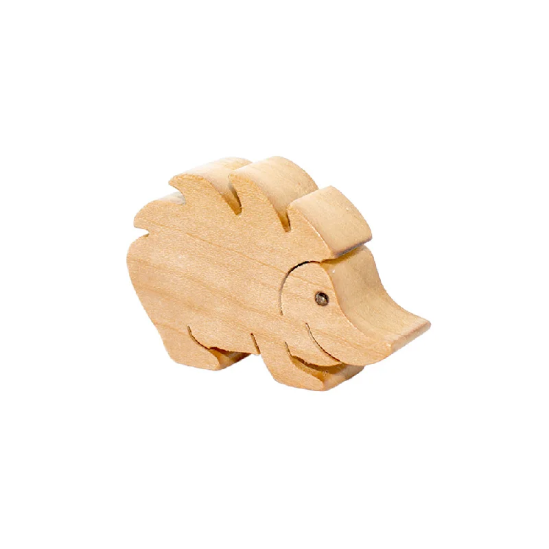 Wooden Hedgehog Figure