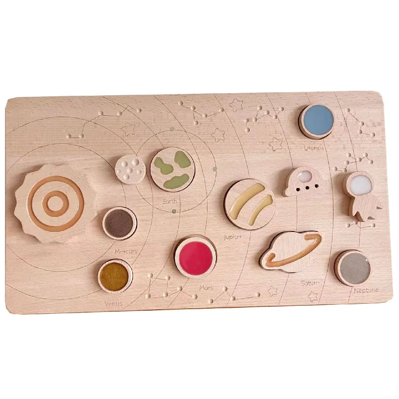 Wooden Magnetic Solar System Puzzle