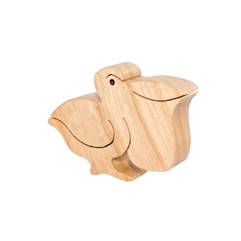 Wooden Pelican Figure