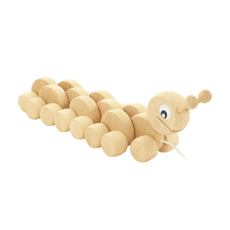 Wooden Pull Along Caterpillar - Clara