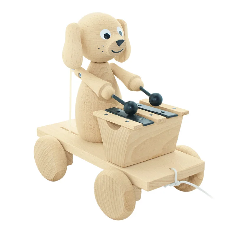 Wooden Pull Along Dog With Xylophone - Margot