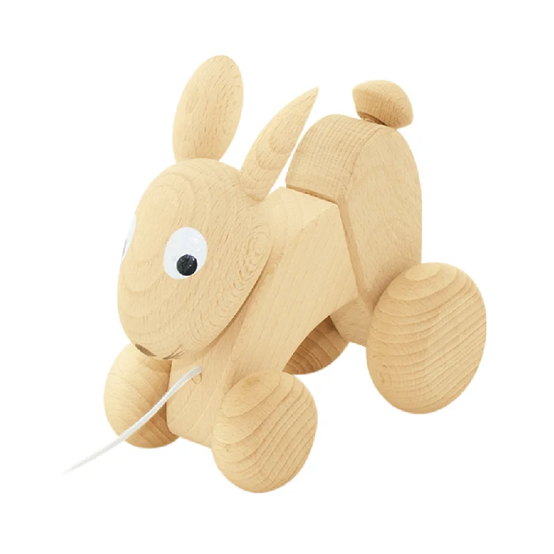 Wooden Pull Along Rabbit - Luna