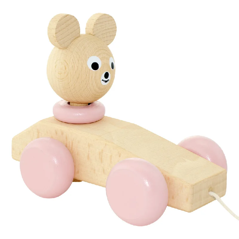 Wooden Pull Along Toy Bear - Helena