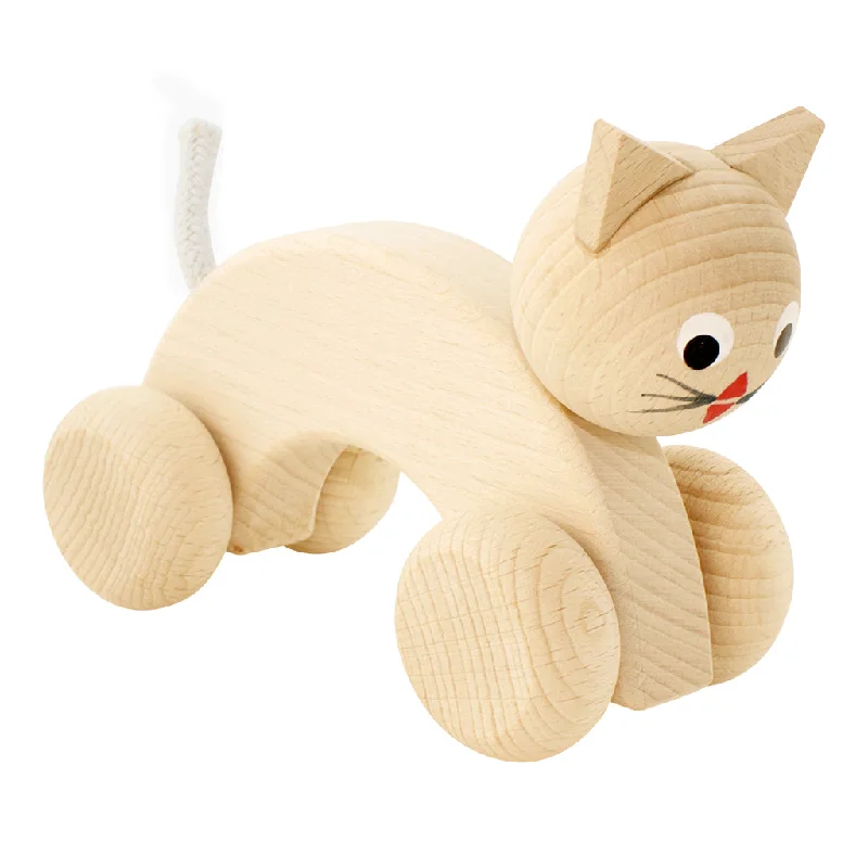 Wooden Push Along Cat - Kitty