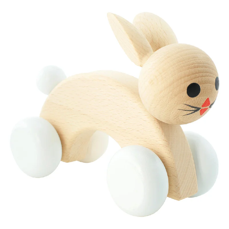 Wooden Push Along Rabbit - Cotton Tail