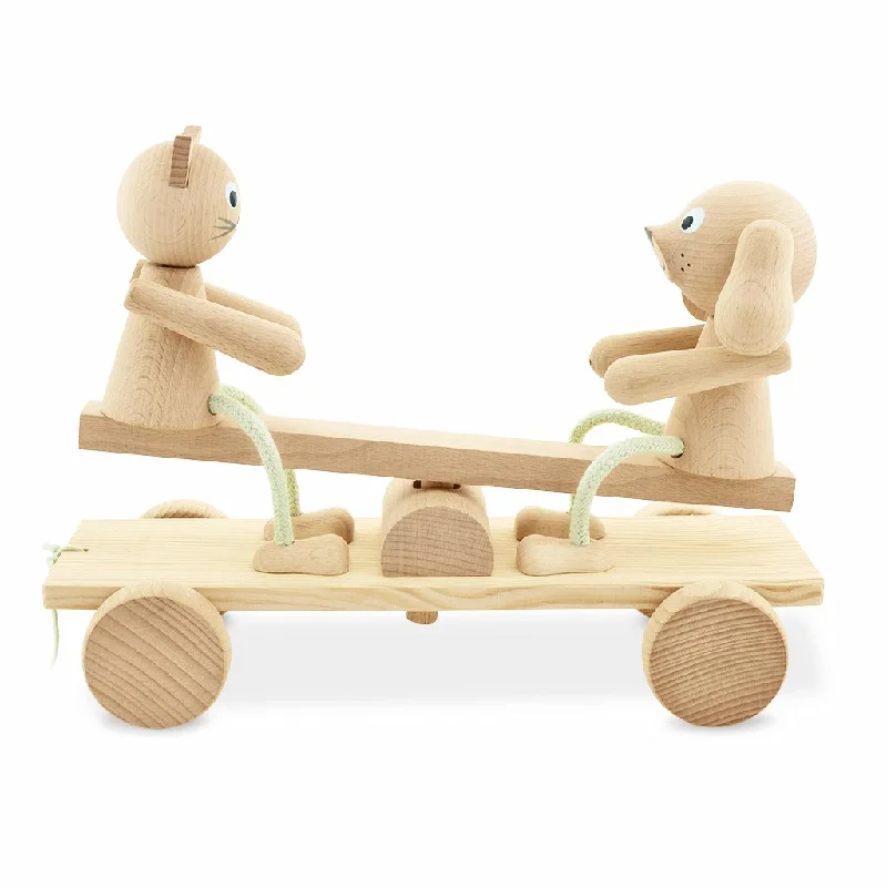 Wooden See Saw Pull Along - Carl & Coco