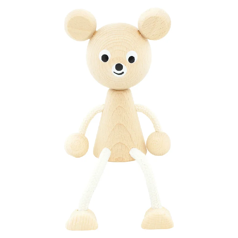 Wooden Sitting Bear - Sophie