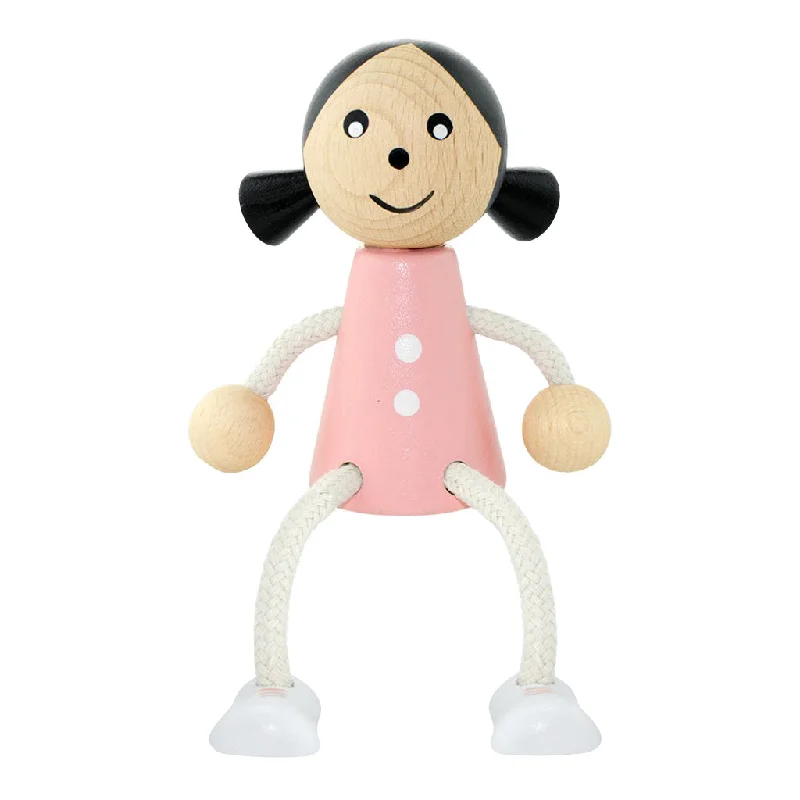 Wooden Sitting Girl - Penelope