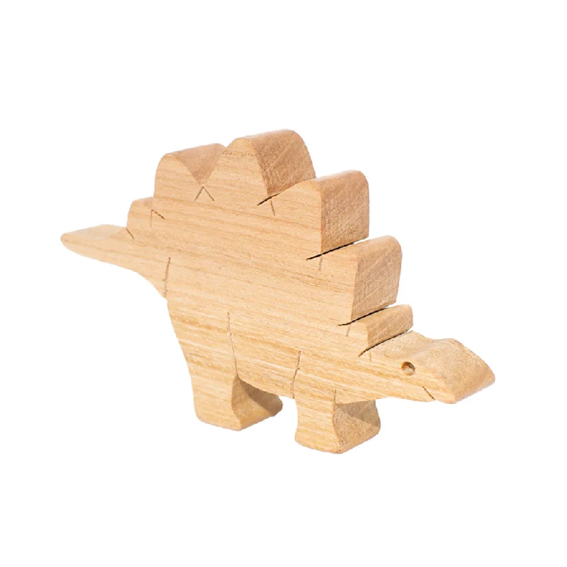 Wooden Stegosaurus Figure