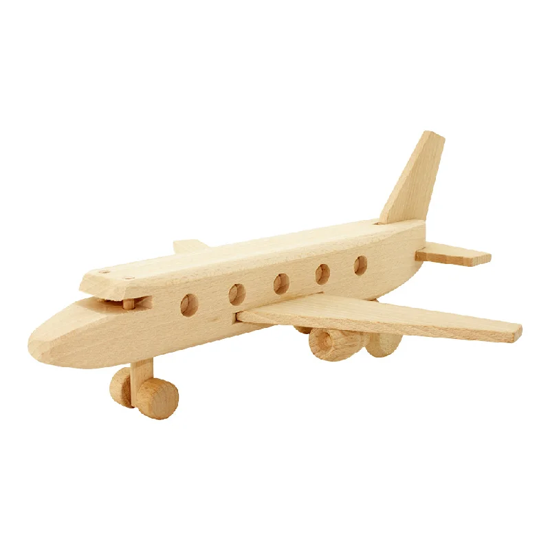 Wooden Toy Passenger Jet Plane - Bessie