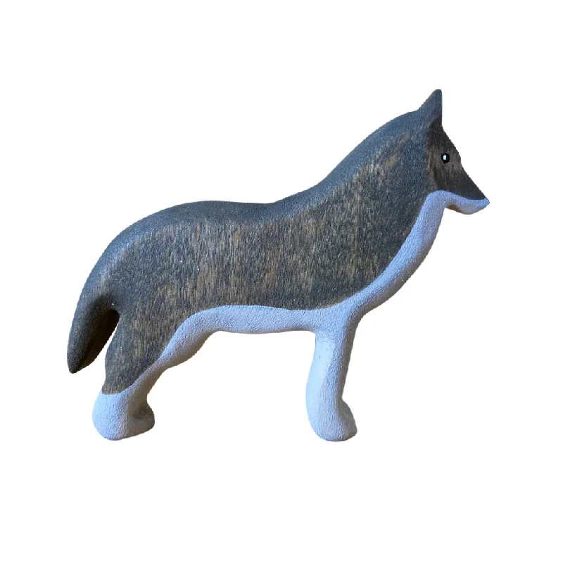 Wooden Wolf Standing