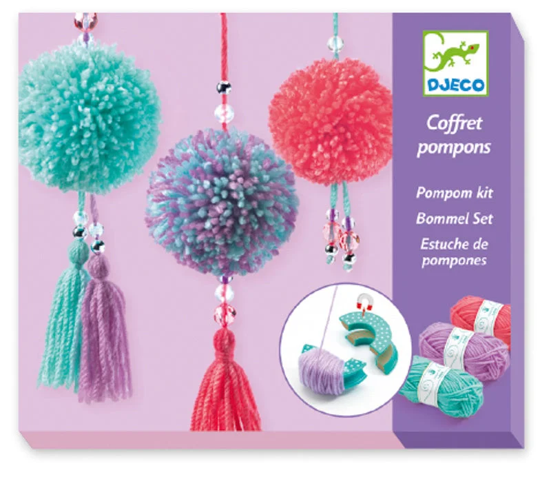 Wool Pendant Pom Pom Craft Kit by Djeco