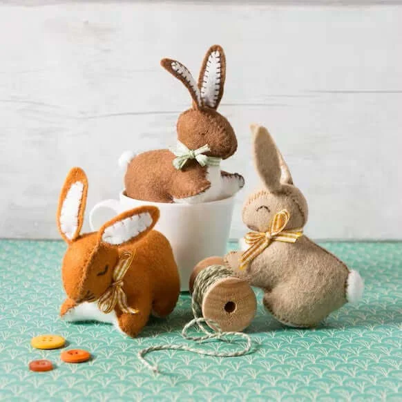 Bunnies felt craft kit, Corinne Lapierre, UK.