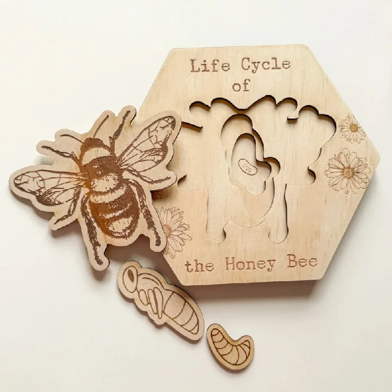 Bandicute Wooden Bee Life Cycle Puzzle