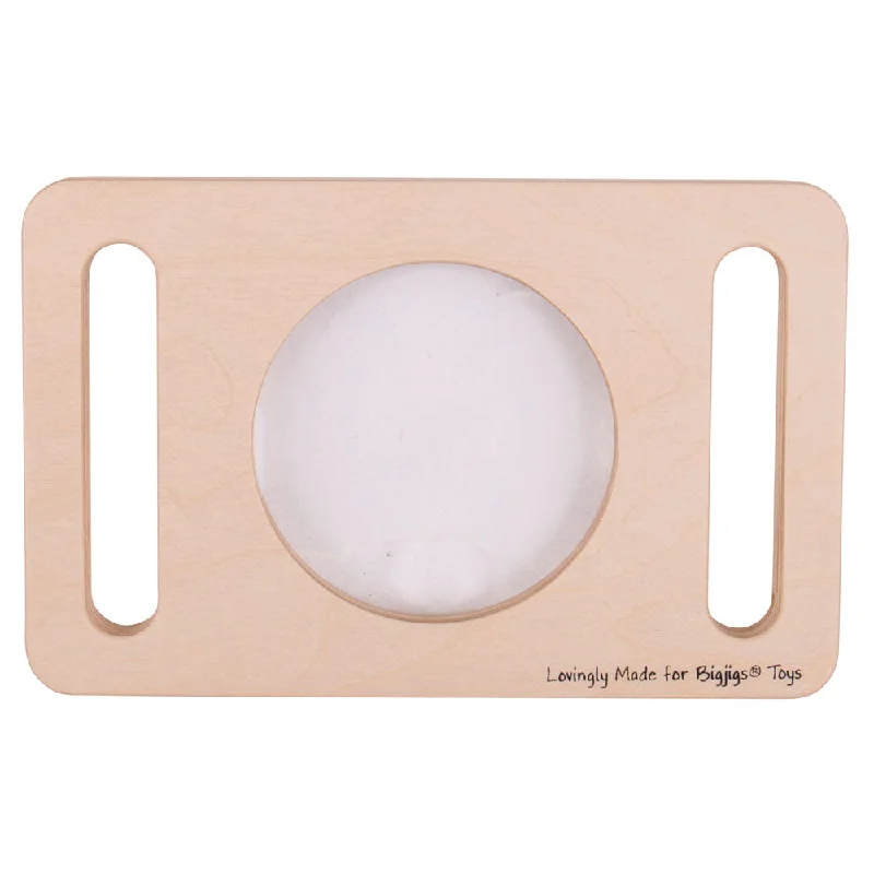 Bigjigs Toys Two Handed Wooden Magnifier Glass