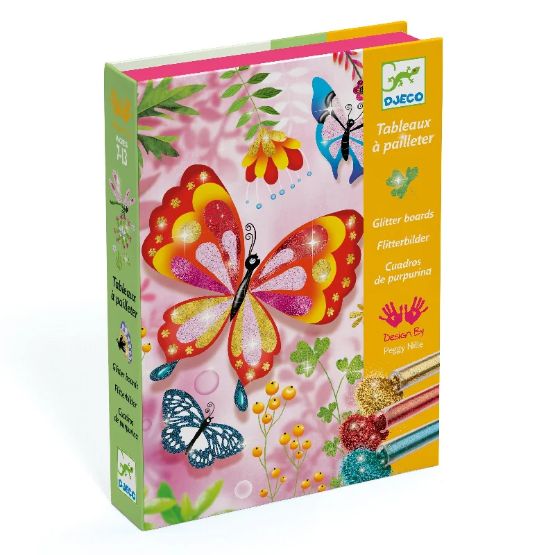 Handcrafted puzzle toys for children to develop patience and focus-Butterflies Glitter Craft Kit