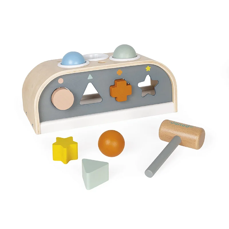 Janod Sweet Cocoon Wooden TapTap & Shape Sorter