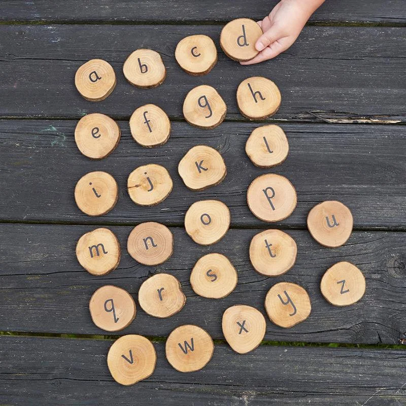 Mini Wooden Alphabet Discs