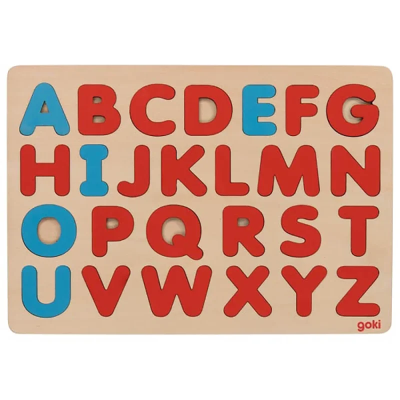 Wooden Montessori-Style Alphabet Puzzle by Goki