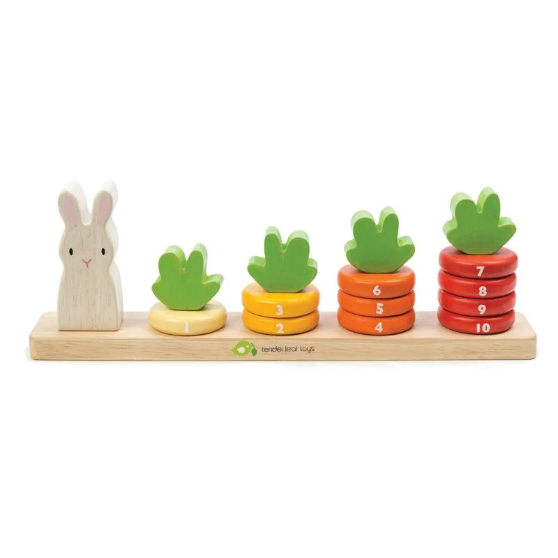 Counting Carrots Wooden Stacker