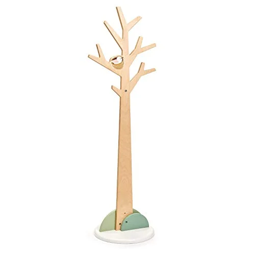 Tender Leaf Toys - Forest Coat Stand For Kids Room - High-Grade Wooden Tree Coat Rack Stand For Kids Clothing - Super Easy Assembly