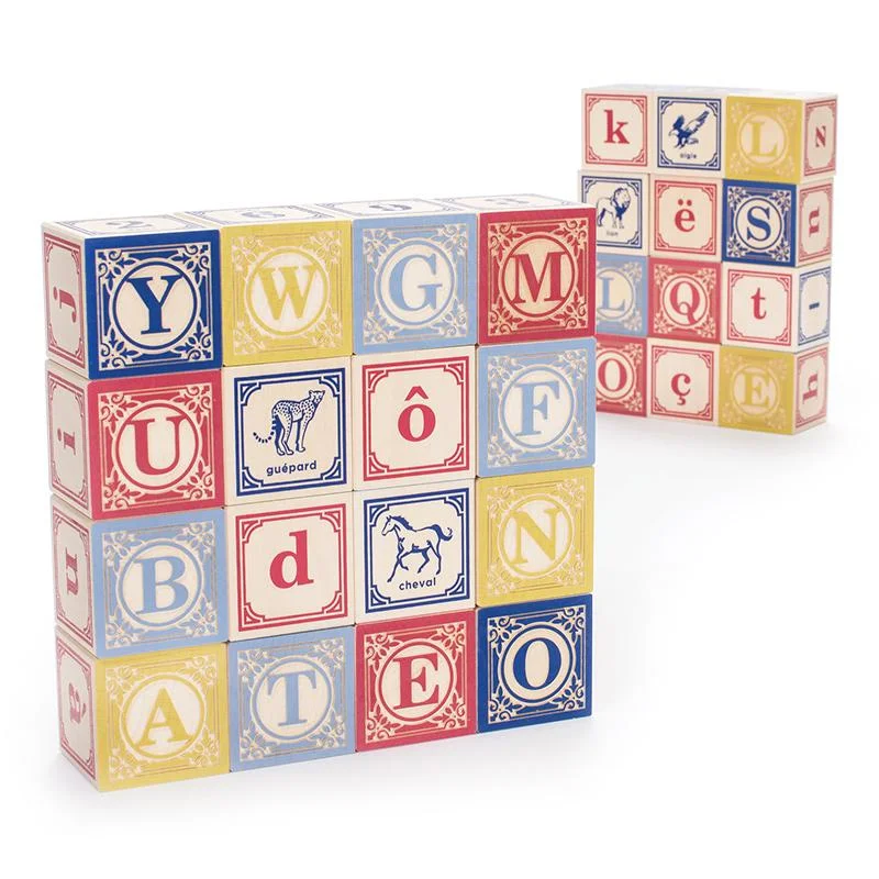 French Alphabet Wooden Blocks