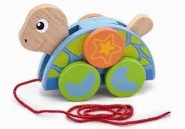 Viga Pull Along Wooden Turtle