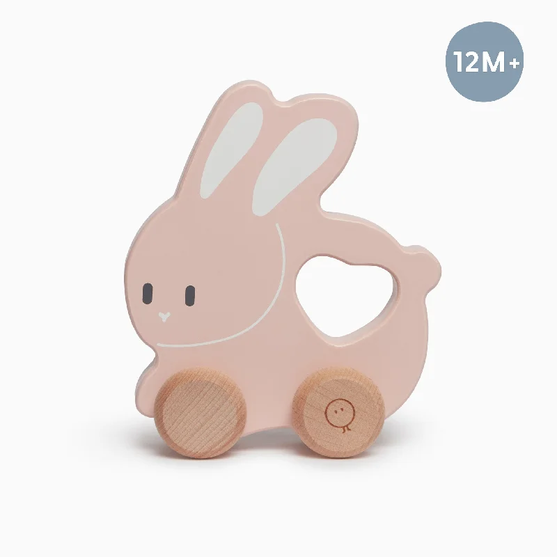 Wooden Bunny Push Along Toy