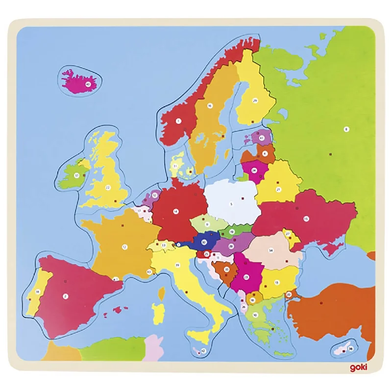 Wooden Europe Map Puzzle by Goki