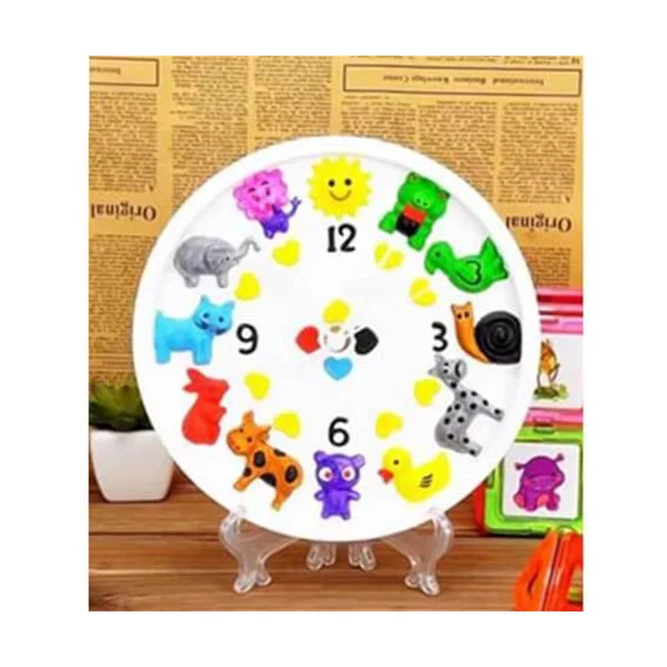 Colorable Plaster Clock, Kids Coloring Clock, High-quality Coloring Plaster Clock with Coloring Set - 14319