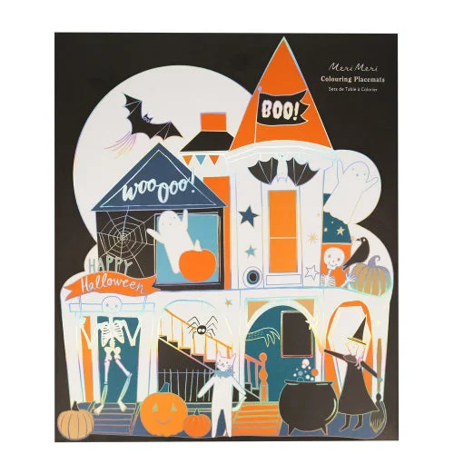 Shaped Halloween Coloring Placemats