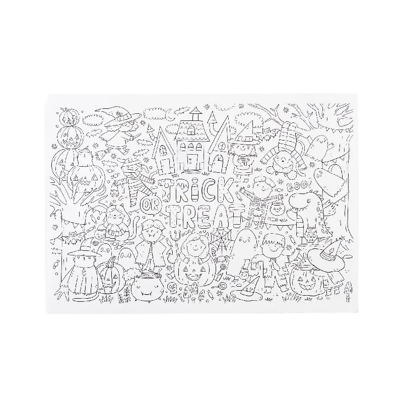 Halloween Coloring Paper Placemat-12pk. M1030