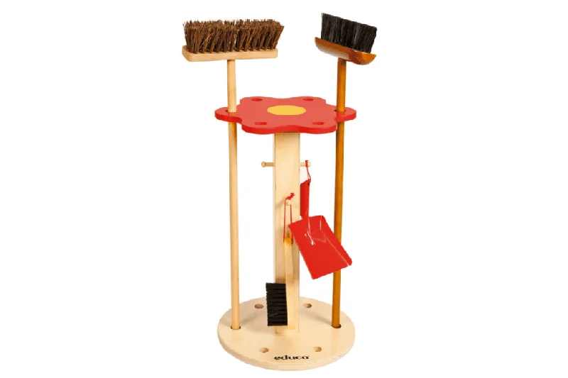 Wooden Broom Stand