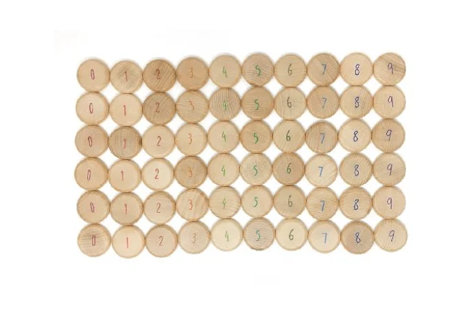 Grapat Wooden Coins to Count - 60 pcs