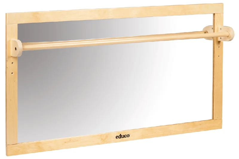 Infant Toddler Mirror with Wooden Bar