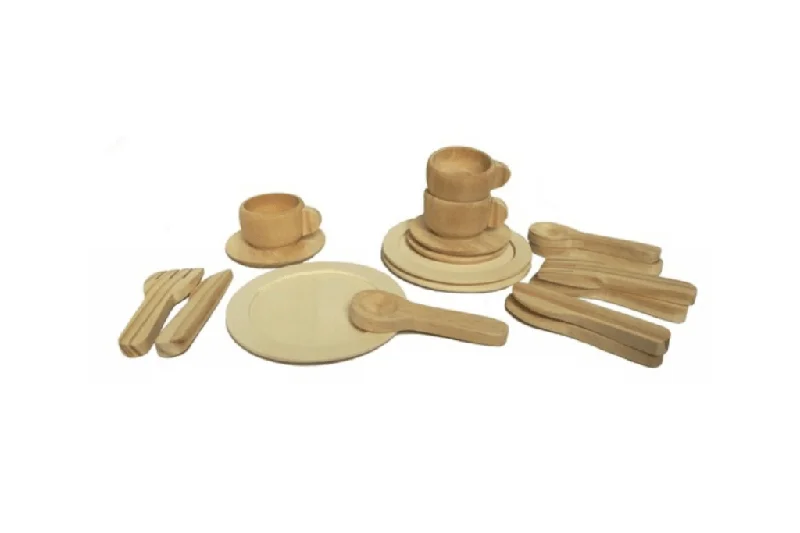 Pretend Wooden Dinner Set