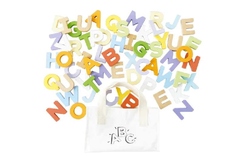 Wooden Letters & Bag