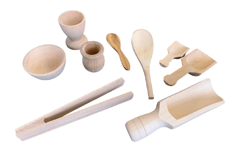 Wooden Sensory Bin Tool Kit