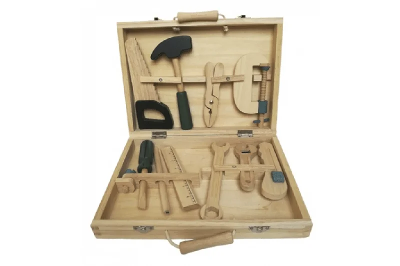 Wooden Tool Box and Tools