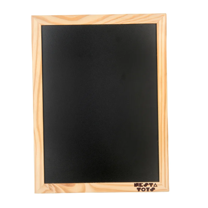 Double Sided Framed Chalkboard | Wooden Slate for Kids