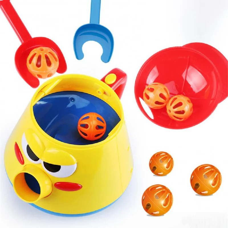 Electric Push Walker and Whirl Ball Thrower Set - Interactive Toddler Toy for Whirl Ball Launching