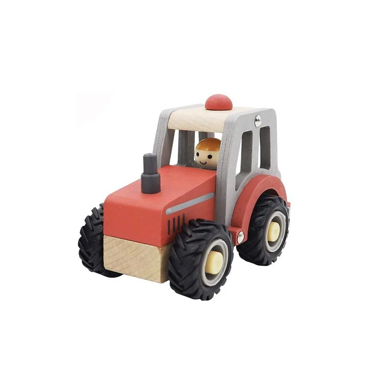 Wooden Farm Tractor - Red